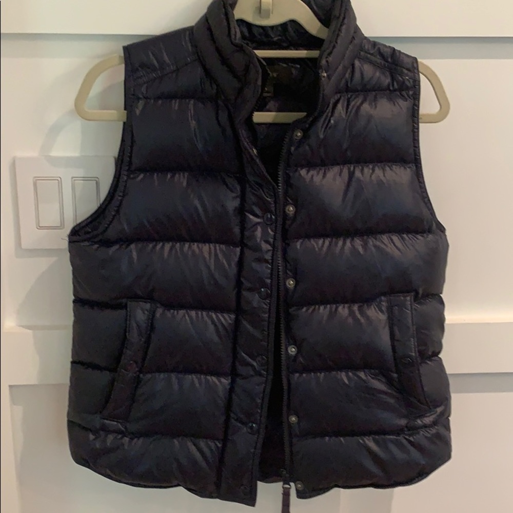 J crew women’s puffer navy vest S